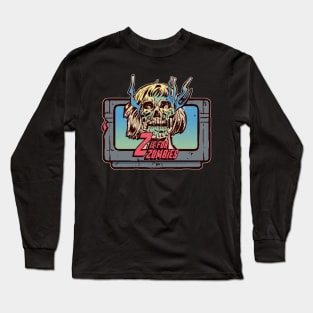 Z is for Zombies - Retro Horror Game Cartridge Long Sleeve T-Shirt